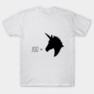 100 = Unicorn T-Shirt